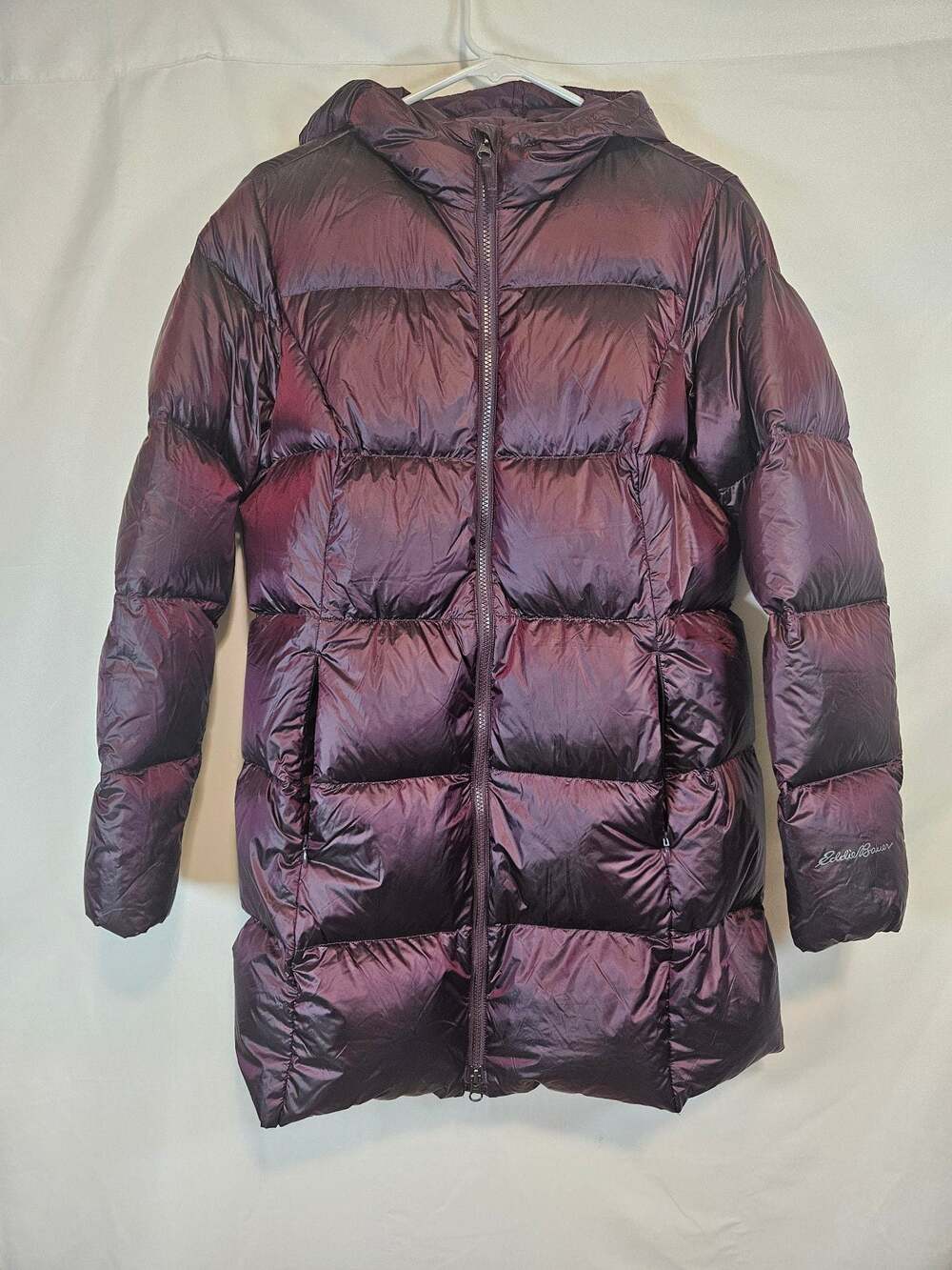 Eddie Bauer Luna Peak Purple EB550 Down Puffer Parka Coat w/Hood